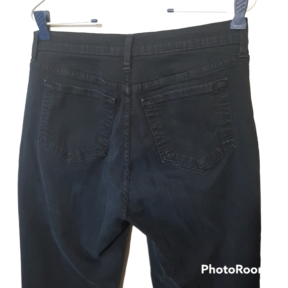 NYDJ Lift Tuck Technology High Rise Straight Leg Black Denim Jeans - Picture 4 of 11